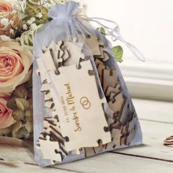 A3 Puzzle Gästebuch für Hochzeit - Ringe
