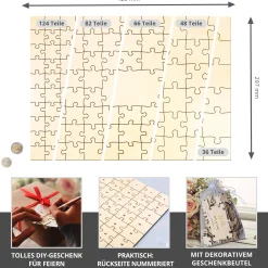 A3 Puzzle Gästebuch für Hochzeit - Tauben