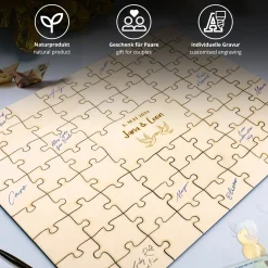 A3 Puzzle Gästebuch für Hochzeit - Tauben