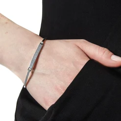 Armreif Silber mit Gravur - Geokoordinaten