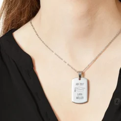 Army Dog Tag Kette mit Gravur - Abitur