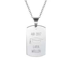 Army Dog Tag Kette mit Gravur - Abitur