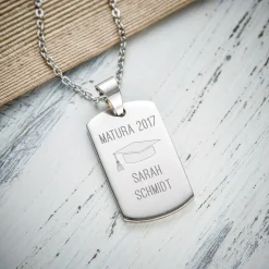 Army Dog Tag Kette mit Gravur - Abitur
