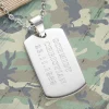Army Dog Tag Kette mit Gravur für Männer - Armee
