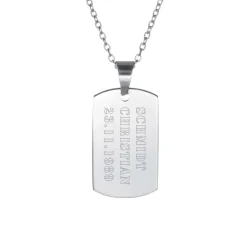 Army Dog Tag Kette mit Gravur für Männer - Armee
