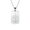 Army Dog Tag Kette mit Gravur für Männer - Anker