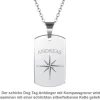 Army Dog Tag Kette mit Gravur - Kompass