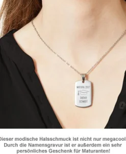 Army Dog Tag Kette mit Gravur - Matura