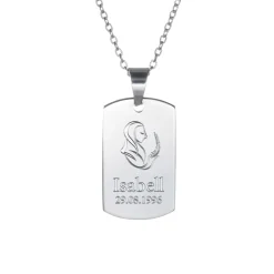 Army Dog Tag Kette mit Gravur - Sternzeichen