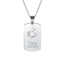 Army Dog Tag Kette mit Gravur - Sternzeichen