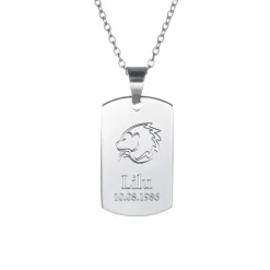 Army Dog Tag Kette mit Gravur - Sternzeichen