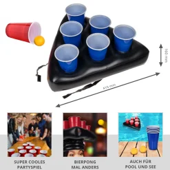 Aufblasbarer Bierpong Hut - Mini Beer Pong Set
