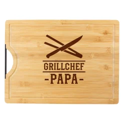 Bambusholz Schneidebrett für Papa - Grillchef