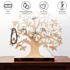Baum mit Sockel graviert - Hochzeit