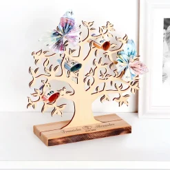 Baum mit Sockel graviert - Hochzeit