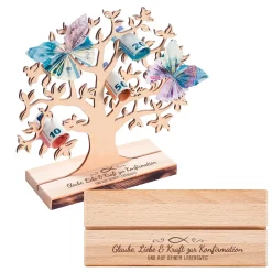 Baum mit Sockel graviert - zur Konfirmation