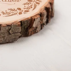 Baumscheibe mit Gravur - Adventskranz