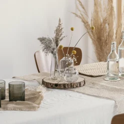 Baumscheibe mit Gravur - Blumenherz Oma