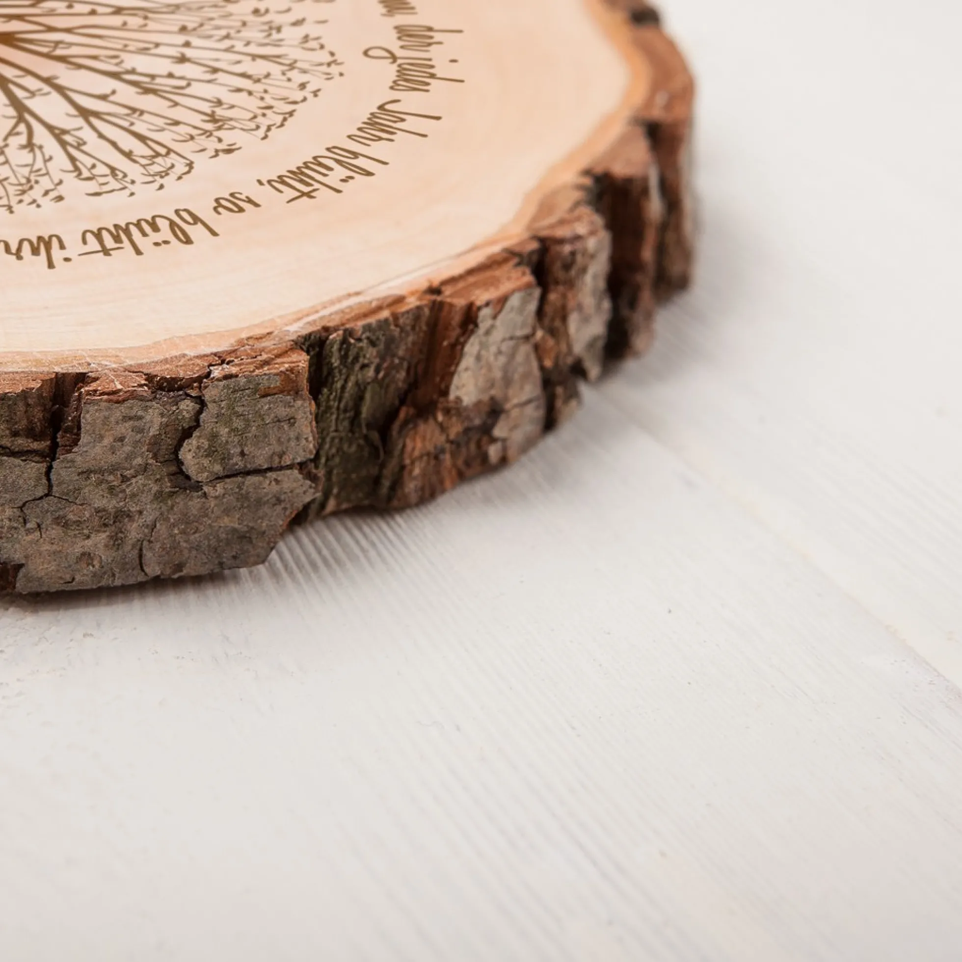 Baumscheibe mit Gravur - Ehebaum