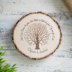 Baumscheibe mit Gravur - Ehebaum