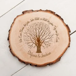 Baumscheibe mit Gravur - Ehebaum