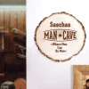 Baumscheibe mit Gravur - Man Cave
