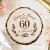 Baumscheibe mit Gravur zur Diamantenen Hochzeit