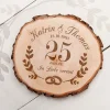 Baumscheibe mit Gravur zur Silberhochzeit