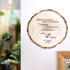 Baumscheibe zur Hochzeit - Bleibt verbunden
