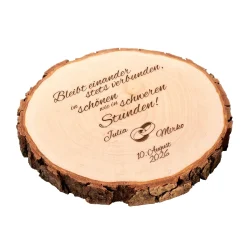 Baumscheibe zur Hochzeit - Bleibt verbunden