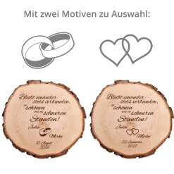 Baumscheibe zur Hochzeit - Bleibt verbunden