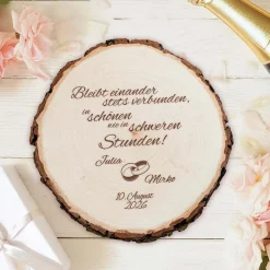 Baumscheibe zur Hochzeit - Bleibt verbunden