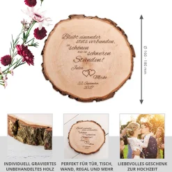 Baumscheibe zur Hochzeit - Bleibt verbunden