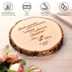 Baumscheibe zur Hochzeit - Bleibt verbunden
