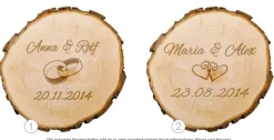 Baumscheibe zur Hochzeit - personalisiert