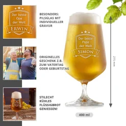Bierglas mit Gravur - Bester Opa
