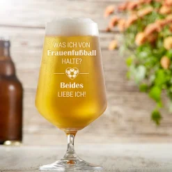 Bierglas mit Gravur - Frauenfußball