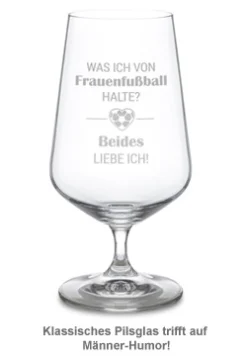 Bierglas mit Gravur - Frauenfußball