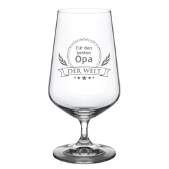 Bierglas mit Gravur für den besten Opa