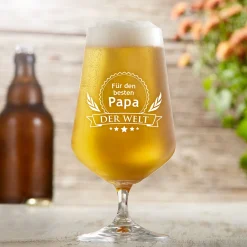 Bierglas mit Gravur für den besten Papa