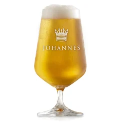 Bierglas mit Gravur - König Krone