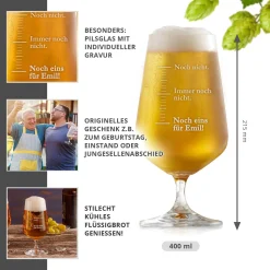 Bierglas mit Gravur - Noch eins
