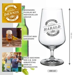 Bierglas mit Gravur - Premium Genießer