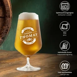 Bierglas mit Gravur - Premium Genießer