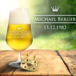 Bierglas mit Gravur - Royal