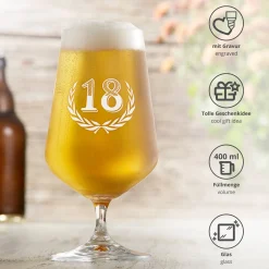Bierglas mit Gravur zum 18. Geburtstag