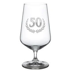 Bierglas mit Gravur zum 50. Geburtstag