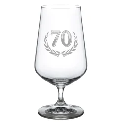 Bierglas mit Gravur zum 70. Geburtstag