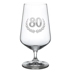 Bierglas mit Gravur zum 80. Geburtstag
