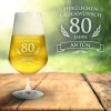 Bierglas zum 80. Geburtstag